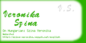 veronika szina business card